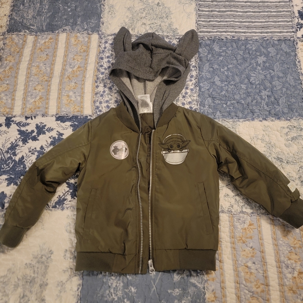 Star Wars Yoda Jacket Olive 4T Disney New Without Tags